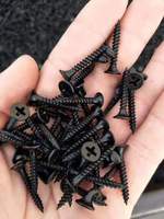 Vis pour cloison sèche M3.5 à filetage grossier 16mm/25mm/40mm, tête trompette, en acier au carbone C1022A, zinguée noir, phosphate, haute qualité