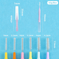 Ensemble de 20 brosses interdentaires spirales miniatures colorées pour nettoyer les espaces entre les dents avec boîte de rangement