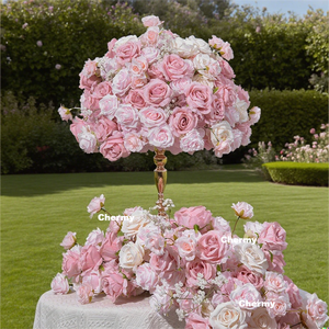 Dalian Chermy fiori <span class=keywords><strong>rosa</strong></span> Runner fiori fiori fiori artificiali Runner <span class=keywords><strong>rosa</strong></span> per la decorazione di nozze - Product Image 4