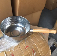 Unbeschichteter Weißer Verdickter Edelstahl-Milchtopf 18cm Suppentopf zum Dämpfen von Speisen, Kochen von Nudeln und zum Reinigen von Küchenutensilien