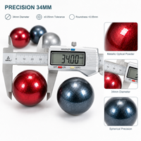 SDBALLS Bola de Trackball Óptica UPR de 34 mm, Bola de Repuesto de Polvo Metálico Pulido con Precisión para Ratón Trackball y Teclado DIY