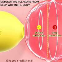 Zitronenförmiger Saugvibrator Klitoris- und Brustwarzen-Stimulator USB-Aufladbar Silikon Weibliches Masturbationsspielzeug für Erwachsene