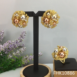 Yuminglai FHK10886 Vendite Calde di <span class=keywords><strong>Alta</strong></span> Qualità di Modo Elegante Della Signora <span class=keywords><strong>Italiana</strong></span> Earing goldplate gioielli - Product Image 1