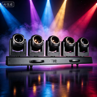 STSLITE-600W Projecteur mobile à 5 têtes avec rotation et inclinaison infinies, faisceau 5*80W RGBL, zoom, anneau lumineux RGBW, éclairage de scène DMX Art-Net pour événements