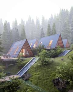 Casa de Madera Preparada para Energía Solar, Solución Sostenible para una Vida Fuera de la Red - Product Image 5