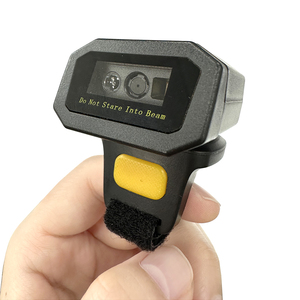 YJFIRST 2D Scanner de codes à barres à anneau sans fil Portable Mini <span class=keywords><strong>lecteur</strong></span> de codes à barres à doigts - Product Image 1