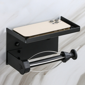 <span class=keywords><strong>Porte</strong></span>-papier toilette <span class=keywords><strong>mural</strong></span> en acier inoxydable standard, sans perçage, étanche, avec effet amortissant - Product Image 1