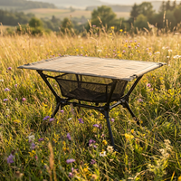 Mesa Plegable Moderna de Aleación de Aluminio Ligera para Camping y Picnic - Muebles Portátiles para Exteriores, Playa y Tiendas de Campaña