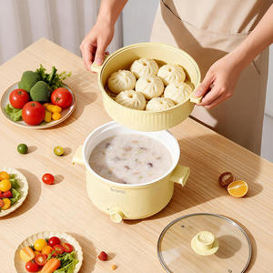 Casserole électrique pour 2 à 4 personnes, poêle à frire, cuiseur à ramen électrique avec revêtement céramique antiadhésif de qualité alimentaire saine - Product Image 6