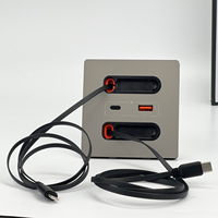 Prise de Courant Intelligente PD20W En Gros pour Maison, Multiprises Électriques à Montage en Surface, 3A, 2 Ports USB, Passe-Câble de Bureau Intelligent, Panneau Mural