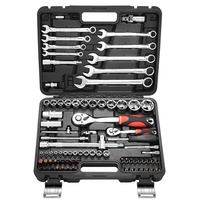 Juego de herramientas mecánicas de 82 piezas, juego completo para automóviles, juego de reparación de automóviles, herramienta de bricolaje, llave, juego de llaves de vaso, herramientas de ferretería