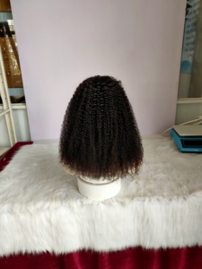 Parrucche Ricci di Alta Qualità in Capelli Brasiliani <span class=keywords><strong>con</strong></span> Frangia, Parrucche in Capelli Umani Senza Pizzo, Parrucche Interamente Realizzate a Macchina per Donne Nere - Product Image 5