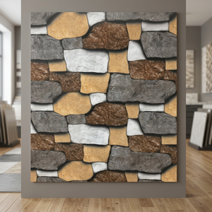 Couleurs vives personnalisées 12x24 carreaux de mur en céramique pour la conception extérieure 3D tailles 30x60cm 300x600mm idéal pour l'élévation - Product Image 3