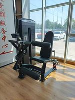 Appareil de musculation professionnel double fonction à charge par plaques en acier pour exercices de jambes, étirements, flexions et tonification musculaire, Modèle F1087