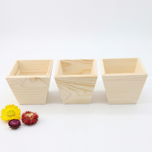Antique Rustic Farmhouse Eco-Friendly Teak <b>Wood</b> Handmade Root Carving Square Flower Pot with 20L Capacity for Home Garden <b>Decor</b> - Product Image 1