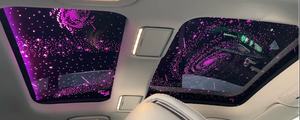 Luz decorativa para <span class=keywords><strong>coche</strong></span>, Interior luz ambiental, techo solar panorámico, película de luz de estrellas, película de noche estrellada, tragaluces dobles que cambian de Color - Product Image 5
