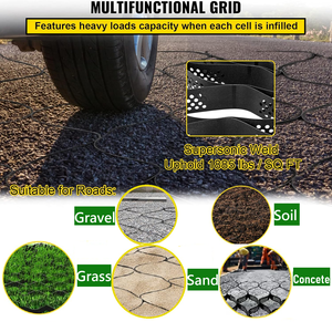 Grille de stabilisation de gravier en nid d'abeille HDPE de 2 à 12 pouces de profondeur, pour allées, haute capacité de charge, géocellule en vente en gros - Product Image 2