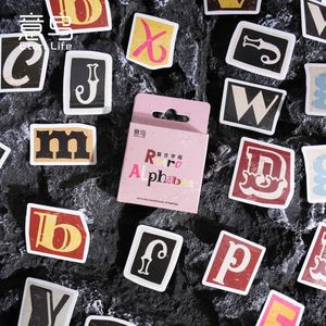 Vintage Anime Style Letter <b>Box</b> <b>Vinyl</b> Stickers Reusable DIY Adhesive Decorations for Holiday Tent Use - Product Image 3