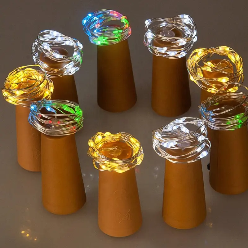 Indoor Wine Light Up Bottle Stopper Copper Wire Mini String LED Light For Bottle