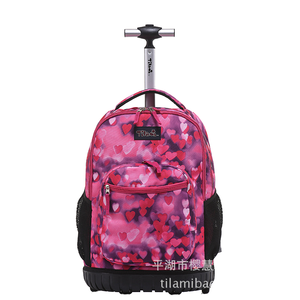 Sac à dos à roulettes pour étudiants, 3 roues, montée des escaliers, sac de voyage de 18 pouces, valise à roulettes, bagage - Product Image 1