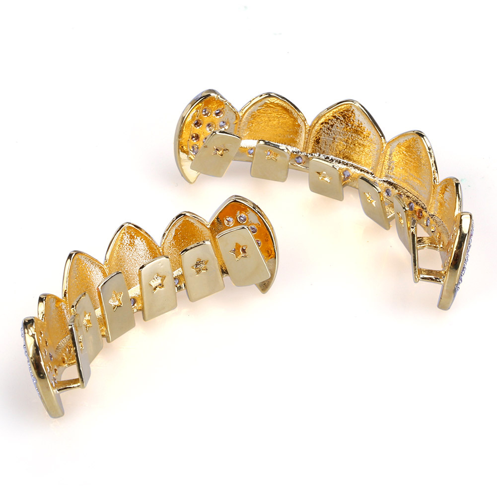 Unisex Ice Crystal Teeth Grill - Punk Style Hip Hop Rapper