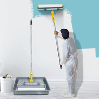 Outils à main personnalisés, outils de peinture murale, ensemble de rouleaux à peinture avec poignée en caoutchouc