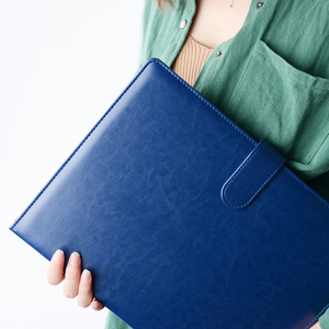 Logo cá nhân Nhà Máy Giá <span class=keywords><strong>A4</strong></span> thư mục tập tin bằng văn bản kẹp kinh doanh tùy chỉnh da đa chức năng Loose-Leaf thư mục - Product Image 3