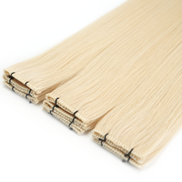 Extensions de cheveux bouclés Remy Genius Weft Lanxun 100g russes, prêtes à être expédiées, vente en gros directe d'usine