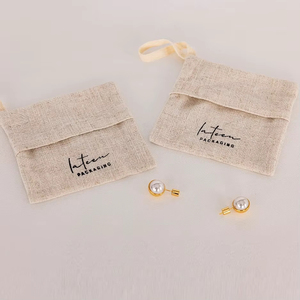 Fashionable Custom Logo Jewelry Packaging <b>Pouch</b> Jewelry Cotton Packaging Velvet <b>Drawstring</b> <b>Pouch</b> Bag - Product Image 2