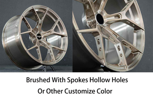 Forged <b>Wheel</b> <b>Brushed</b> with Spokes Hollow Holes 17inch 20inch Y Spoke 5x112 5x120 5x114.3 <b>Wheels</b> 19 Inch 18 Inch - Product Image 2