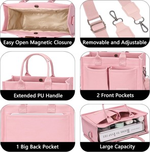 Factory Direct 2026 Purse Work <strong>Laptop</strong> Book Pocket <strong>Handbags</strong> Travel Nurse College Gift All Crossbody Canvas Tote Bags for <strong>Women</strong> - Product Image 3
