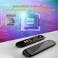 Souris aérienne sans fil 2.4G W1 PLUS avec gyroscope, télécommande, mini clavier pour Android TV BOX / Windows / Linux