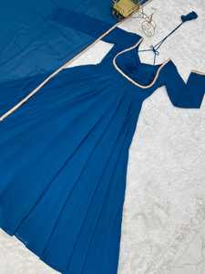 Georgette Fabric Anarkali Dress for Women Trendy Long <b>Flared</b> Anarkali Suit Indian Wedding Festival Wear Ladies Ethnic Clothing - Product Image 4
