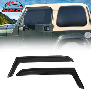 Pare-soleil pour Jeep Wrangler 97-06 TJ, déflecteurs de vent et de pluie, fixation par ruban adhésif - Product Image 1