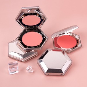 Blush <span class=keywords><strong>rose</strong></span> biologique végétalien de marque privée personnalisé poudre pressée mate et imperméable à l'eau à haute teneur en pigments pour le maquillage - Product Image 1