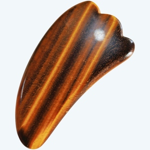 Outils Faciaux Outil de Massage à Gratter en Œil de Tigre Jaune pour le Visage Forme de Griffe Gua Sha - Product Image 5