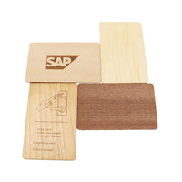 Carte-clé en bois de bambou RFID NFC 13,56 MHz vierge personnalisable et durable pour hôtel, entreprise, cadeau