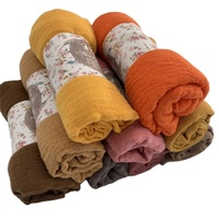 Hijab en coton froissé uni grande taille 126 couleurs pour femme
