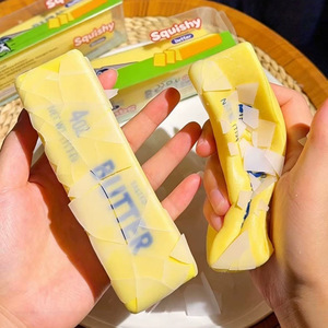 Nuovo Giocattolo Antistress Squishy in PU a Forma di Burro Croccante, Giocattolo per Spremere con le Dita, Scherzo, Confezione in Scatola - Product Image 3