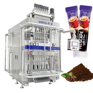 Automatic multi track vffs coffee powder stick pack machine packaging small sachet 8 lane coffee stick packing machine