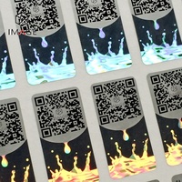 Etiqueta 3D de holograma adhesivo personalizado, etiqueta antifalsa con impresión de código QR