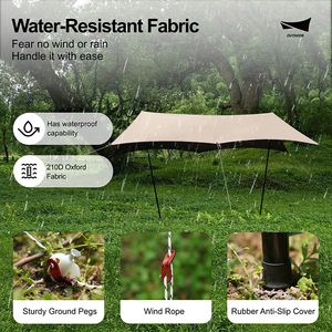 Carpa Portátil Impermeable para Exteriores de Cuatro Estaciones con Tela Oxford Resistente a los Rayos UV, Carpa de Camping de Una Habitación - Product Image 3