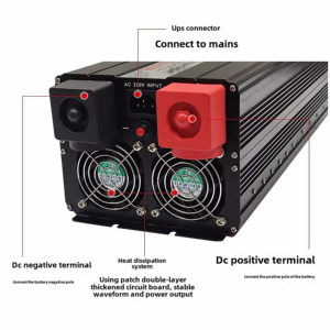 เครื่องสำรองไฟฟ้าพลังงานแสงอาทิตย์แบบ Pure Sine Wave 24V สำหรับใช้งานกลางแจ้ง/ตลาดนัด  ระบบสำรองไฟฉุกเฉิน  แบบ Single/Dual รุ่น HJ-UPS-24-4000S  พร้อมอินเวอร์เตอร์ Tbe Power - Product Image 5
