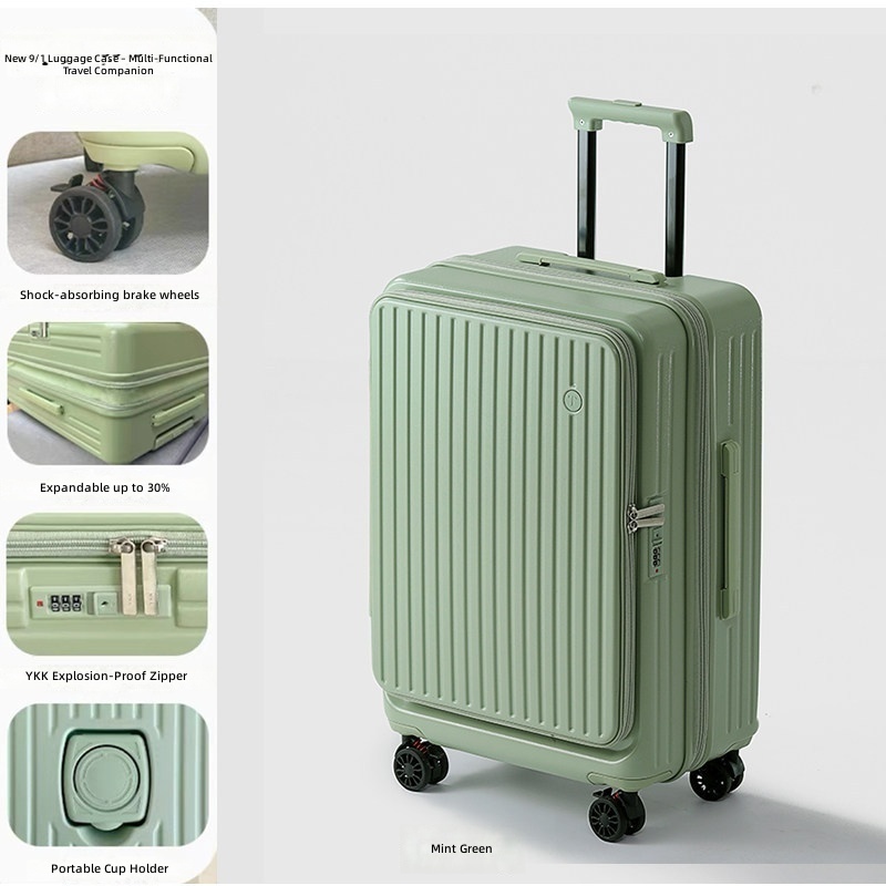 matcha green-ykk zipper-expandable