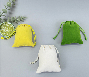 Bolsa de Terciopelo Multicolor con Cordón, Bolsa Pequeña de Terciopelo con Logotipo Personalizado, Bolsa de Almacenamiento para Joyas, Recuerdos de Boda, Regalos - Product Image 2