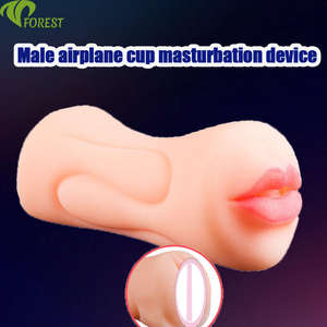Volwassen Mannelijke Masturbatie Cup TPE Materiaal Dubbelkanaals Masturbatie Apparaat Seks Speelgoed Zak Pussy Volwassen Vrouwen Vagina Speelgoed - Product Image 4
