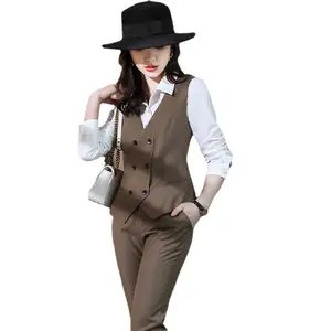 French Style Restoring Ancient Ways Three Pieces Ladies Formal Wear For Ladies Blazer Set Women Suits