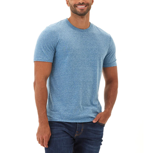 <span class=keywords><strong>T</strong></span>-<span class=keywords><strong>Shirt</strong></span> da <span class=keywords><strong>uomo</strong></span> personalizzate in misto Tri 50% poliestere 25% <span class=keywords><strong>cotone</strong></span> 25% raion in bianco <span class=keywords><strong>tinta</strong></span> <span class=keywords><strong>unita</strong></span> in tessuto a maglia <span class=keywords><strong>tinta</strong></span> <span class=keywords><strong>unita</strong></span> <span class=keywords><strong>T</strong></span>-<span class=keywords><strong>Shirt</strong></span> da <span class=keywords><strong>uomo</strong></span> in misto Tri - Product Image 2