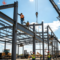 Estructura de Acero Prefabricada Personalizada para Almacenes Industriales, Estructura de Acero Resistente para Talleres