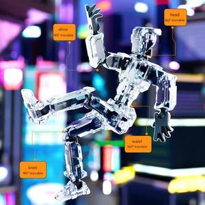 Nine Generations of Transparent 5-color Articulated Human Movable <strong>Robot</strong> Doll <strong>Toy</strong> DIY Full-body Decompression Artifact - Product Image 5